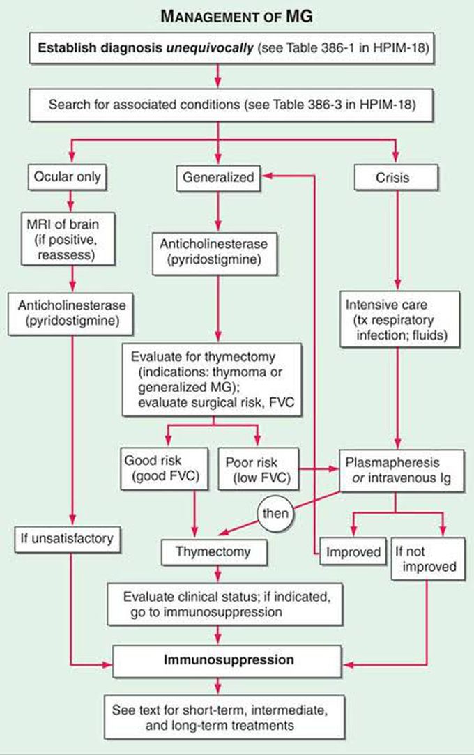 Management of Myasthenia Gravis