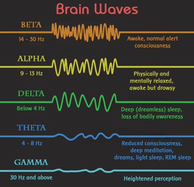Types of brain waves.