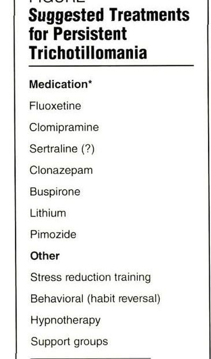 Drugs to treat trichotillomania