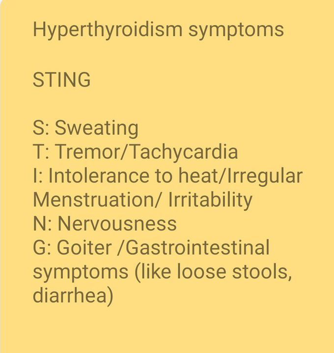 Hyperthyroidism symptoms