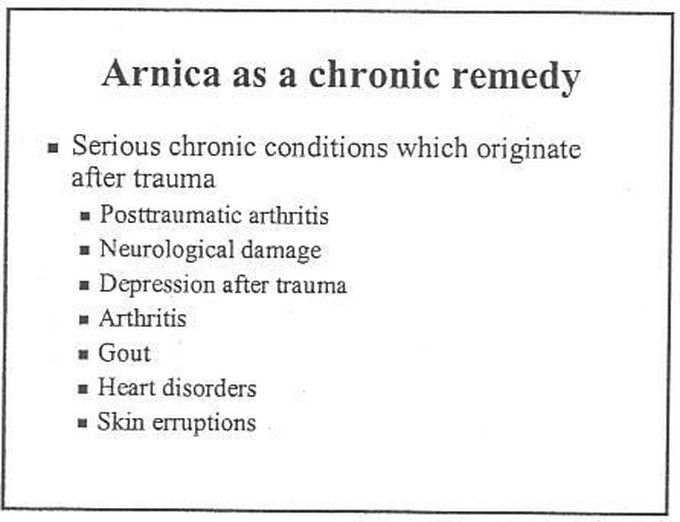 Homoeopathic remedy Arnica