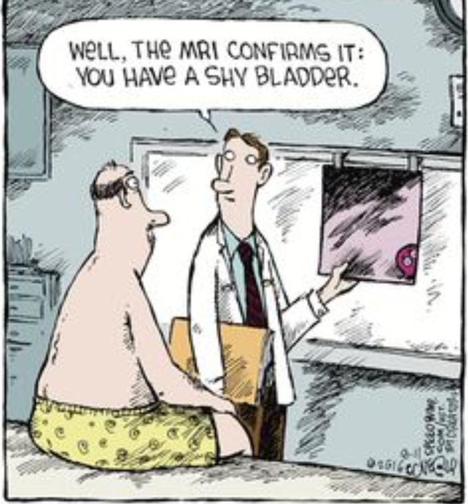 Paruresis.... joke of the day
