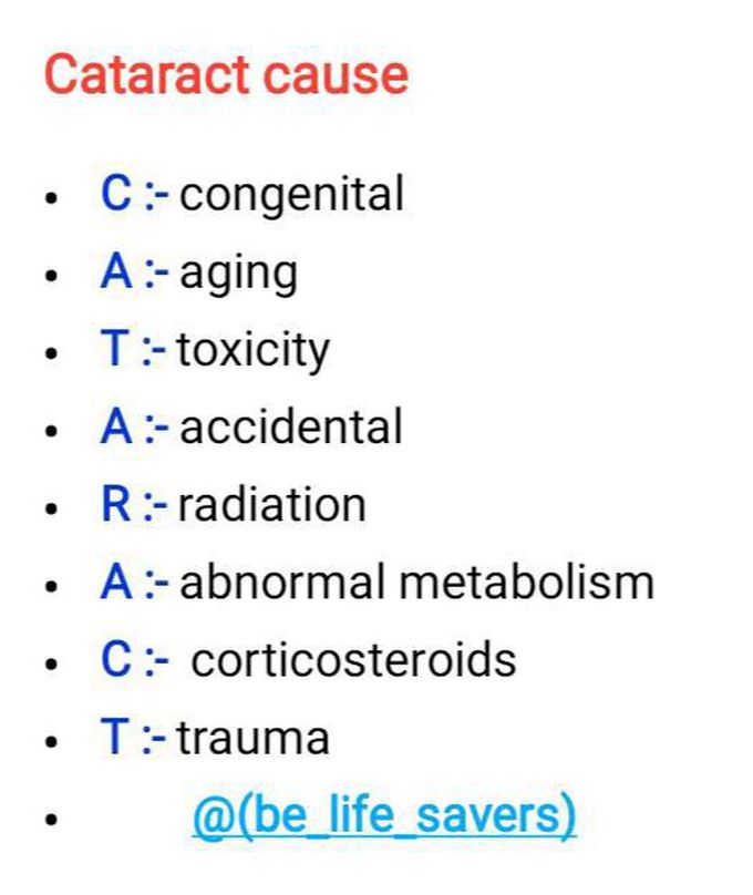 Cataract cause