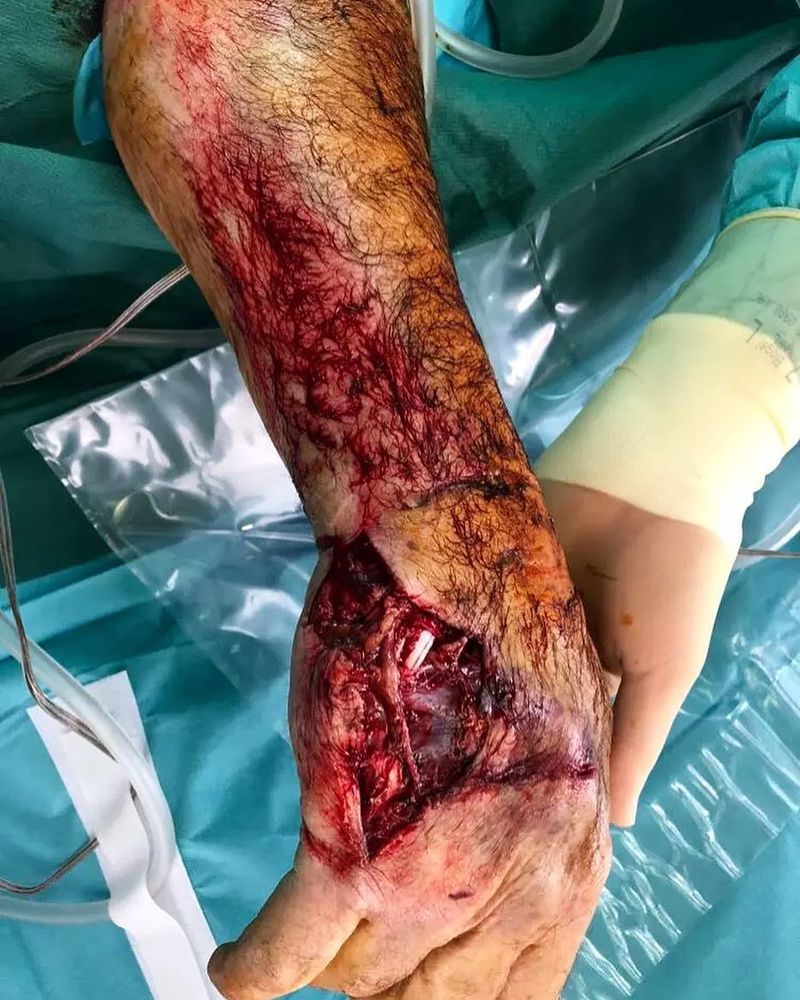 Massive crush injury of the leg due to a car accident! ⚠️ - MEDizzy