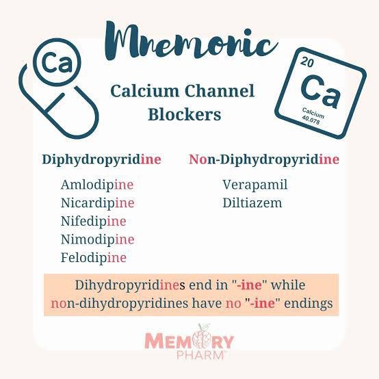 Calcium Channel Blockers Mnemonic - MEDizzy