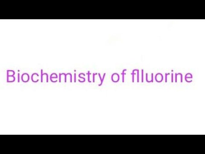 Biochemistry of minerals - Fluorine/Fluoride