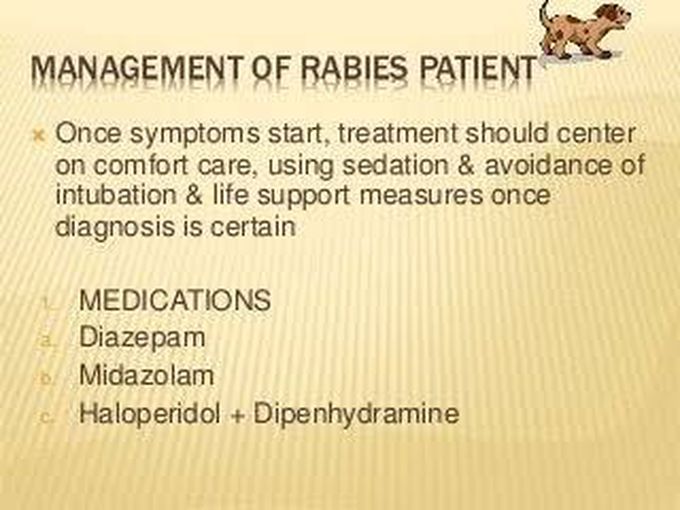 Management of rabies