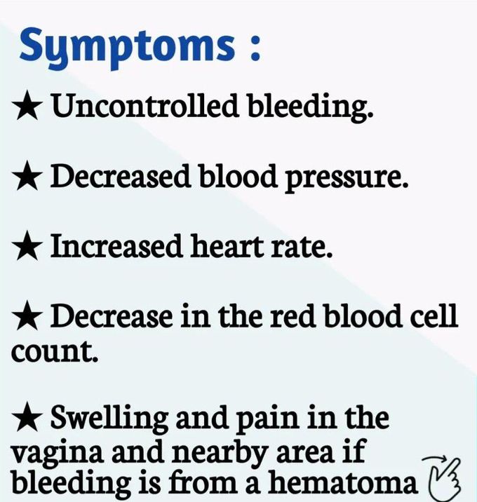 Postpartum Hemorrhage - Symptoms