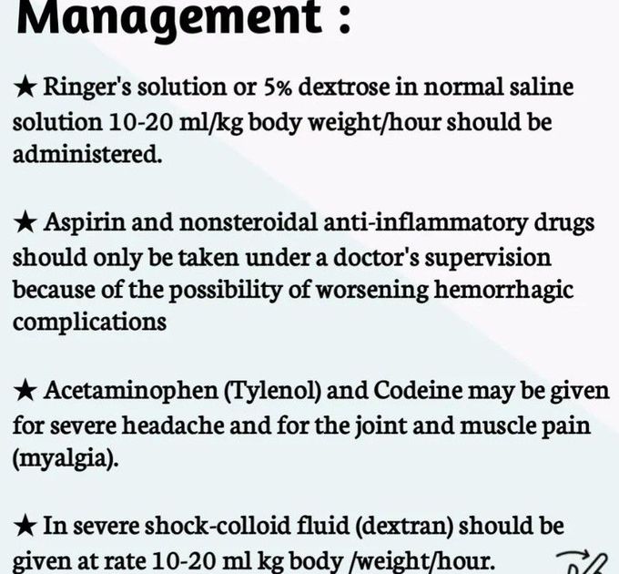 Dengue Fever- Management