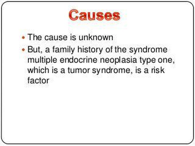 Causes of glucagonoma