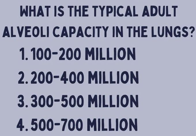 Typical Alveoli Capacity