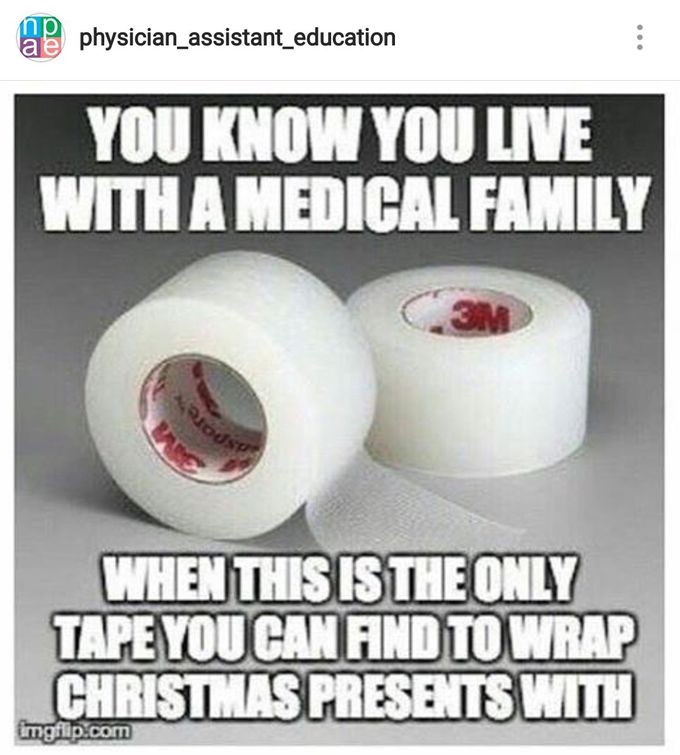 Wrapping presents in a medical household