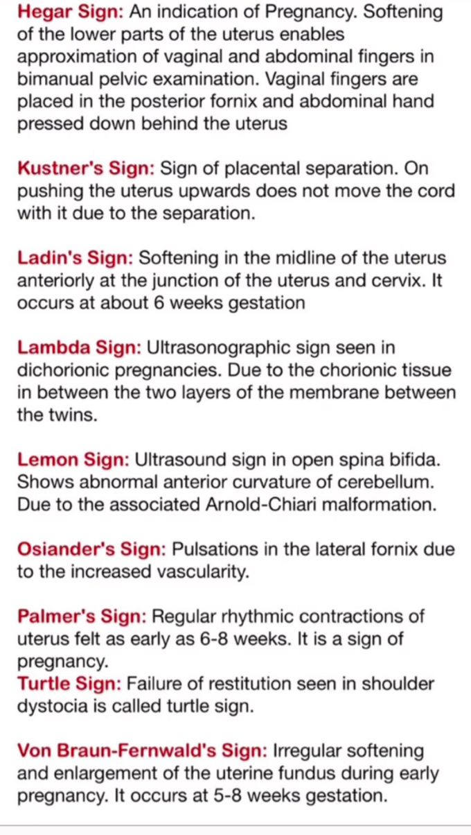 Obstetrics Sign II