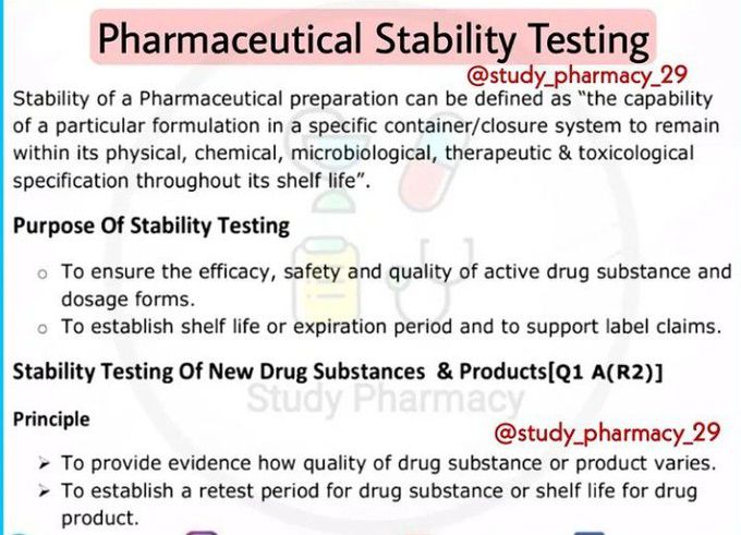 Pharmaceutical stability testing