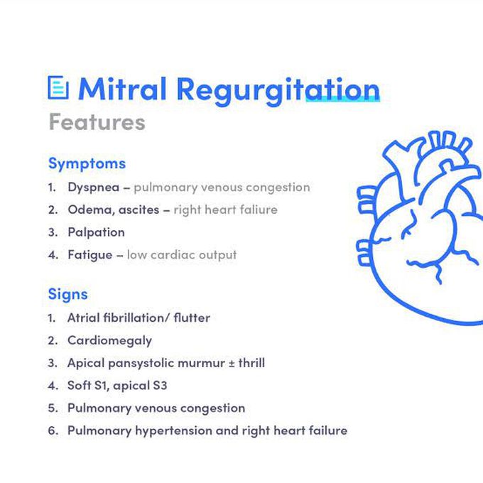 Mitral valve regurgitation symptoms