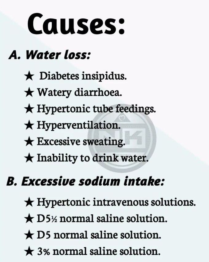 Hypernatremia - Causes