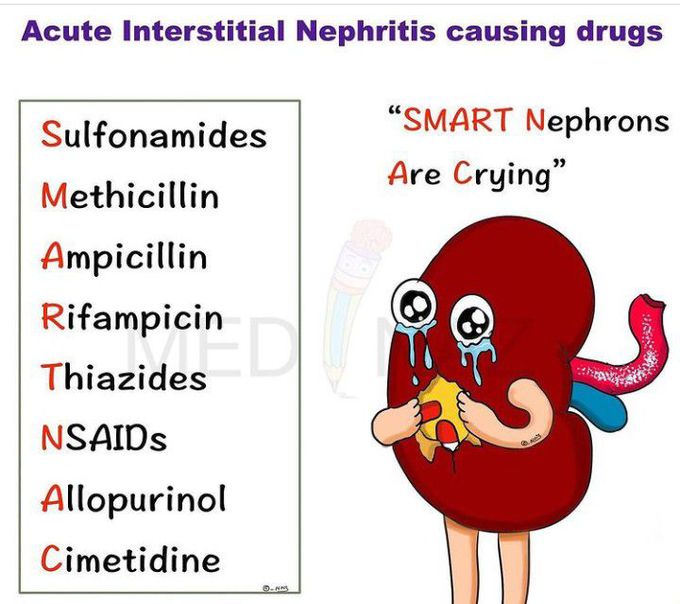 Acute Intestinal Nephritis causing Drugs