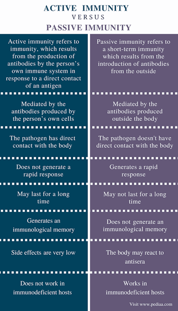 Active vs Passive Immunity