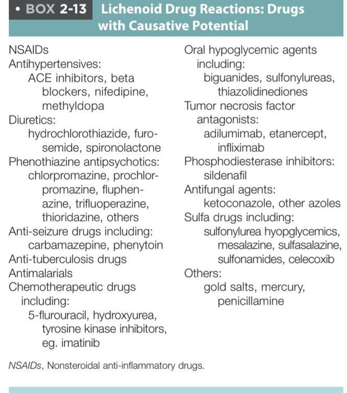 Lichenoid drug reactions