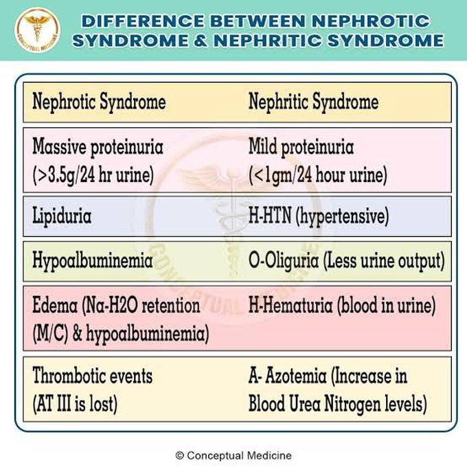 Nephrotic Syndrome and Nephritic syndrome