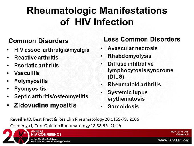 Rheumatologic Manifestations of HIV Infection