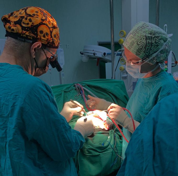 Craniotomy for aneurysm clipping.