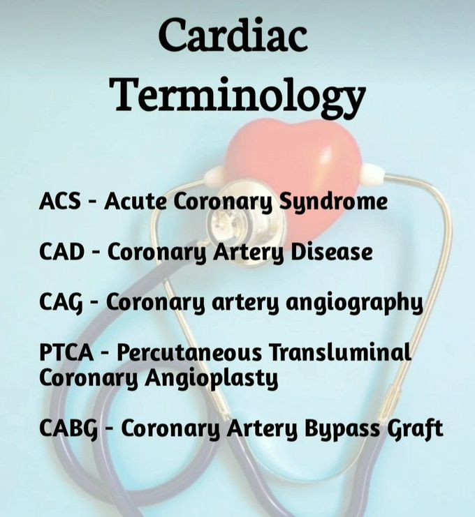 Cardiac Terminologies