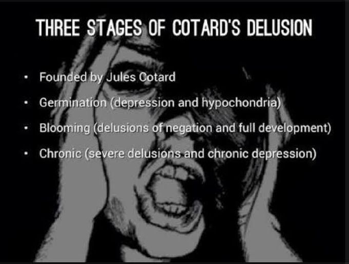These are the stages of Cotard's syndrome