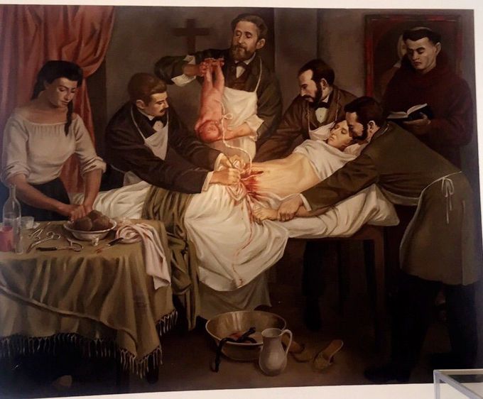 Painting at the International Museum of Surgical Science in Chicago