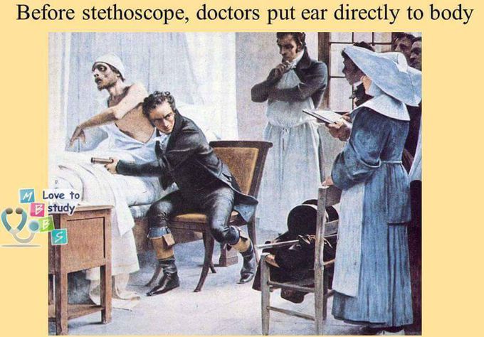 Before Invention of stethoscope