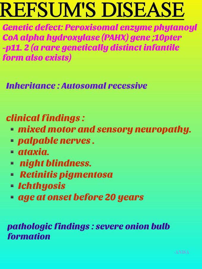 Topic -Refsum's  disease .