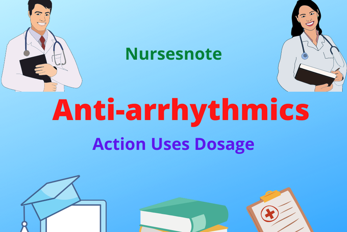 Anti-arrhythmics: Uses, Complications, Action, Dosage by Nursesnote
