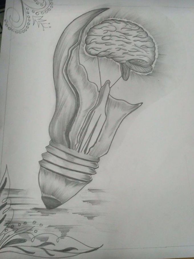 Creative way of my 🎨 art  work of 🧠 brain❤