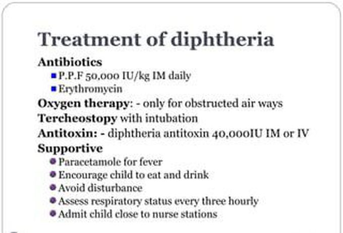 Treatment for Diphtheria