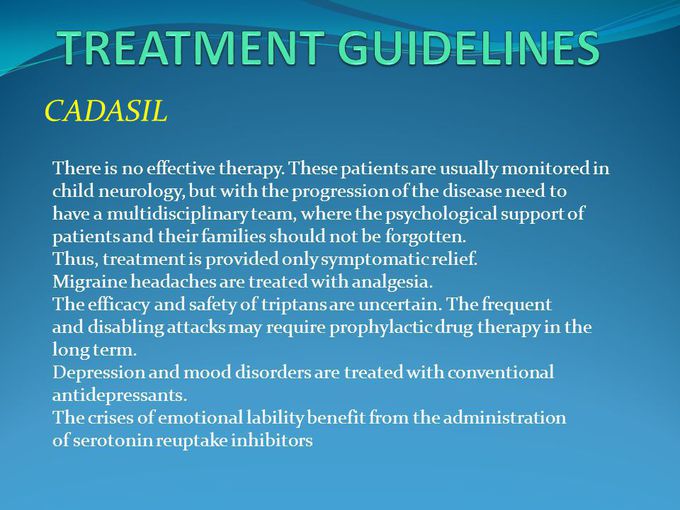 Treatment for CADASIL