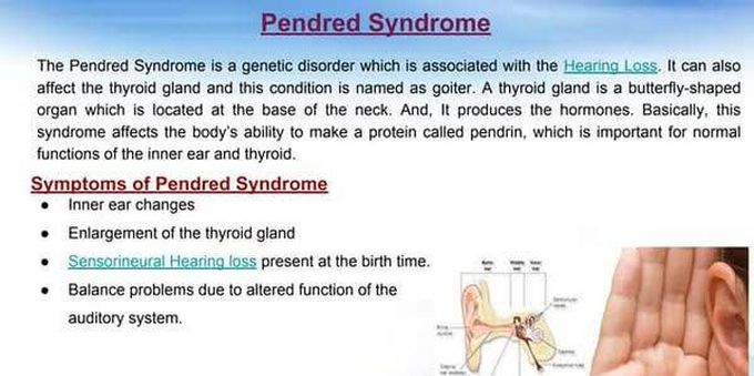 These are the symptoms of Pendred syndrome