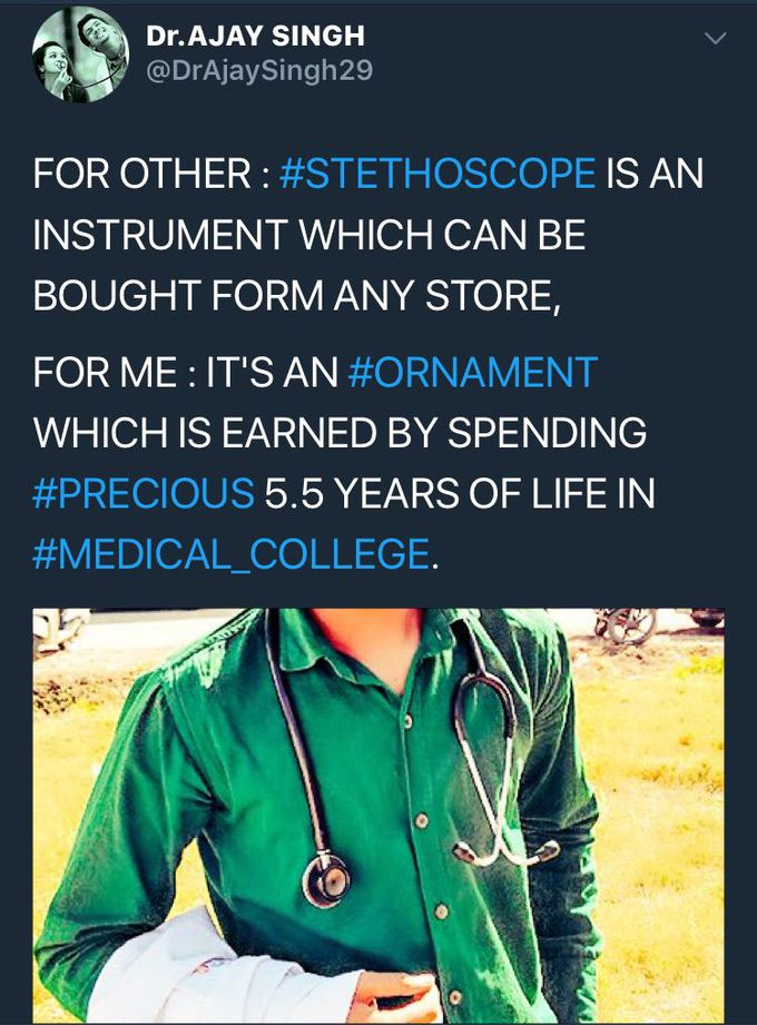 STETHOSCOPE IS THE MOST EXPENSIVE ORNAMENT