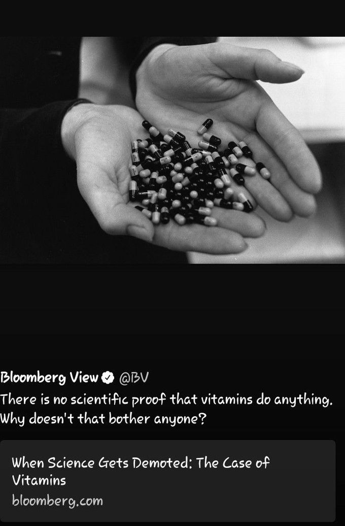 "There is no scientific proof that vitamins do anything."