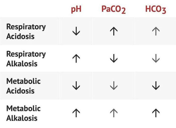 The interpretation of arterial blood gases