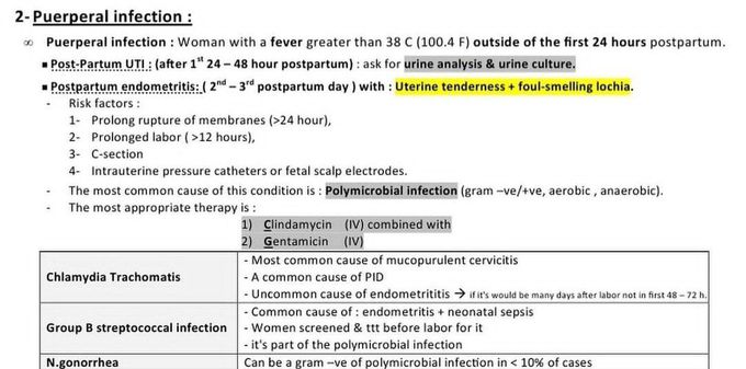 Puerperal Infection