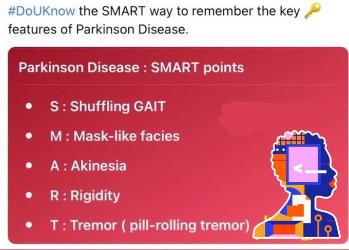 Features of Parkinson disease