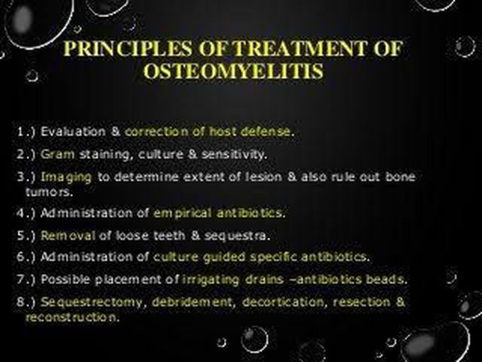 Treatment of osteomyelitis