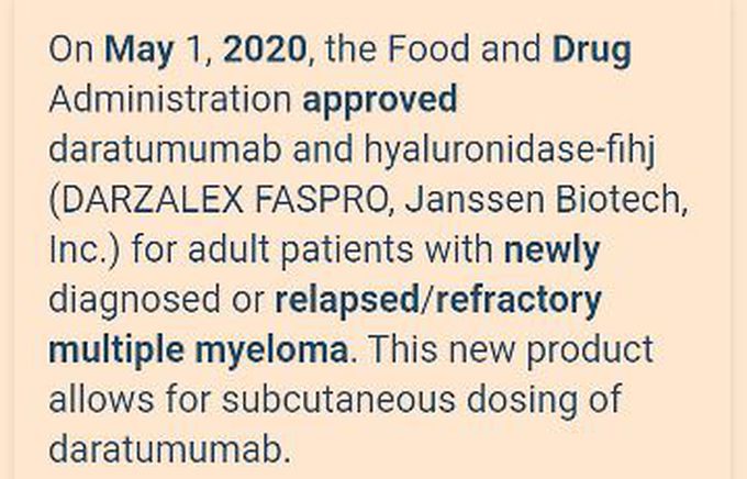 FDA approved drug for refactory multiple myeloma