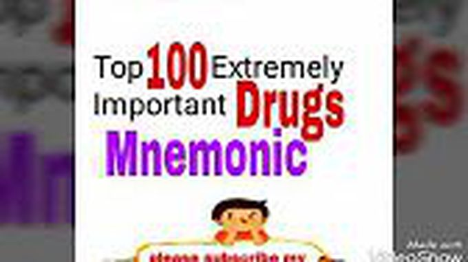 Top 100 drugs mnemonic - YouTube