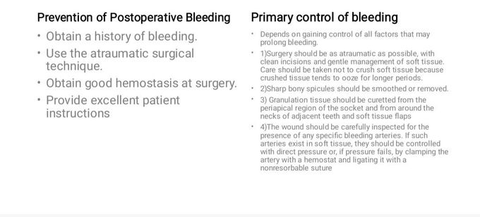 PostOp Bleeding - Prevention