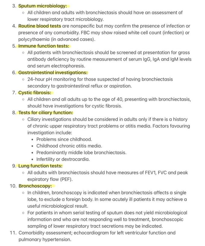 Bronchiectasis VI