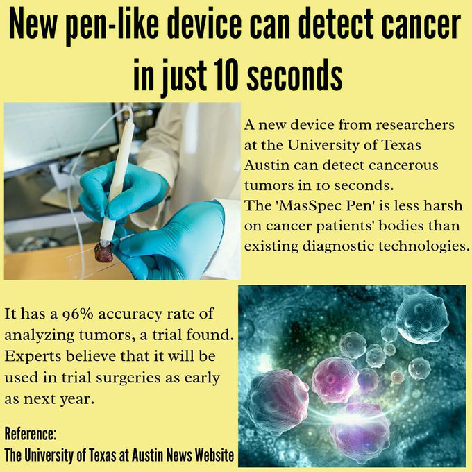 New pen like device can detect cancer in just 10 seconds