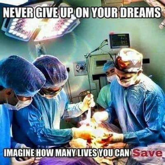 Never give up