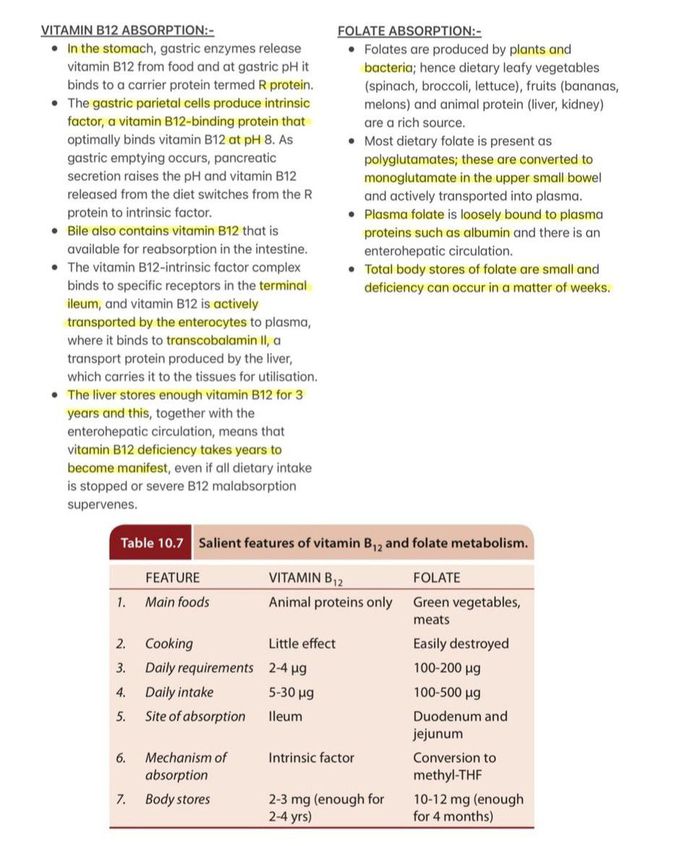 Vitamin B12 and Folate Deficiency