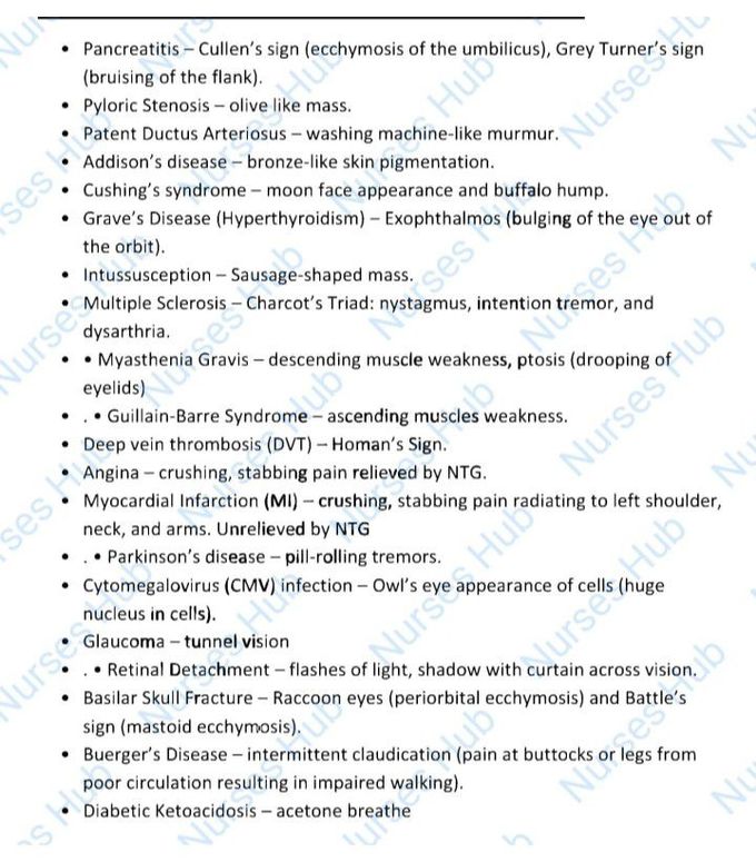 Common sign and symptoms